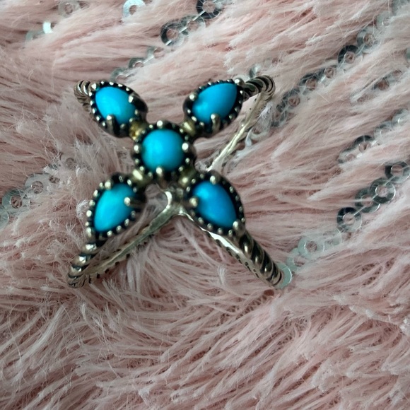 Carolyn Pollack Baby Blue 925 Silver Ring - Picture 2 of 7